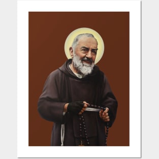 Padre Pio (transparent background design) Posters and Art